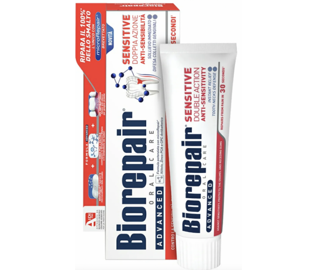 Зубна паста «Для чутливих зубів з подвійною дією» Biorepair 75 мл