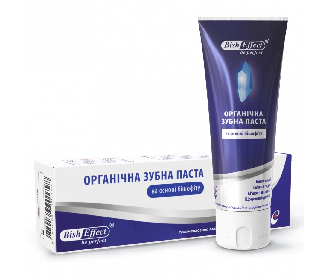 Органічна зубна паста на основі бішофіту "Bisheffect" Бішофіт Полтавський , 75 мл