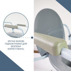Стілець туалетний зі спинкою регульований по висоті Doctor Life 10595 