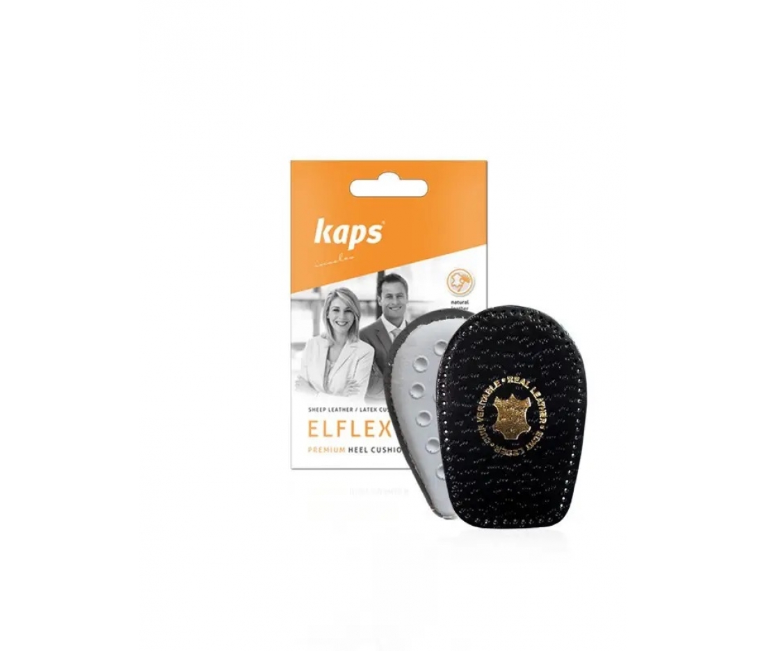 Шкіряні підп'ятники на латексній основі Kaps Elflex Black