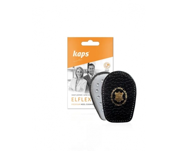 Шкіряні підп'ятники на латексній основі Kaps Elflex Black
