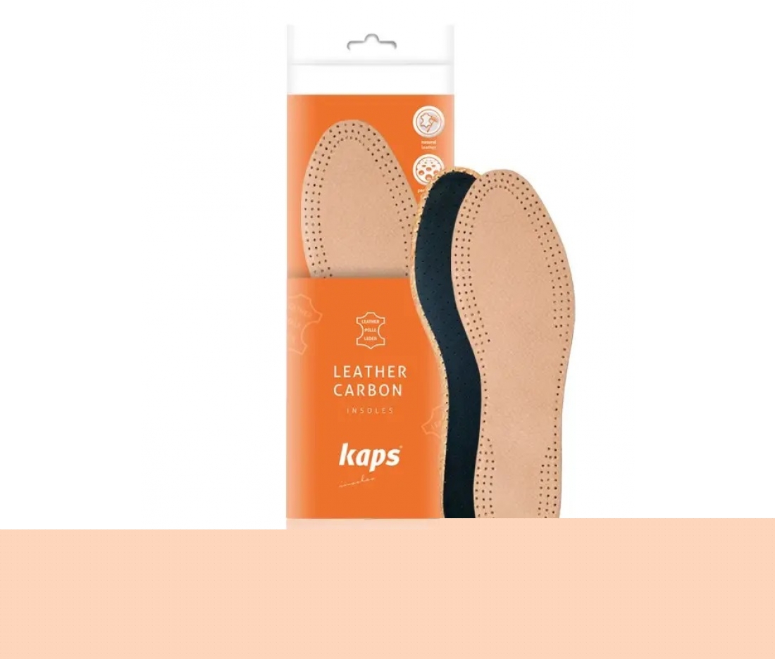 Кожаные стельки для обуви Kaps Leather Carbon