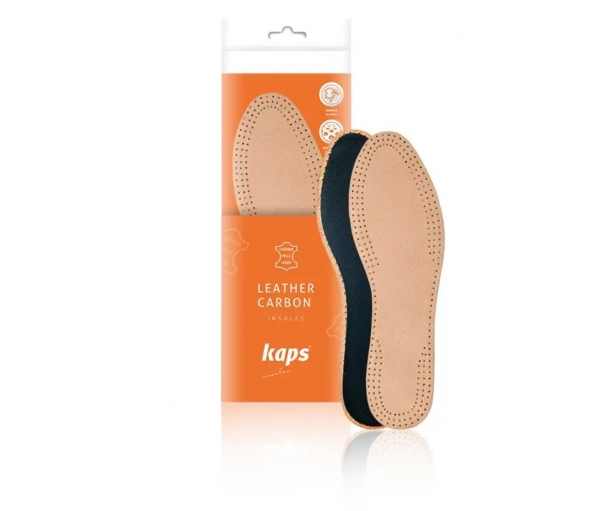 Кожаные стельки для обуви Kaps Leather Carbon