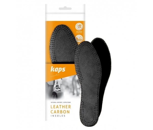 Кожаные стельки для обуви Kaps Leather Carbon Black