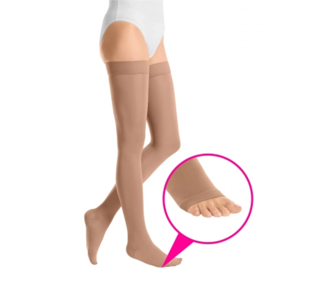 Панчохи компресійні Duomed Smooth, 1 клас, Medi з відкритим носком 