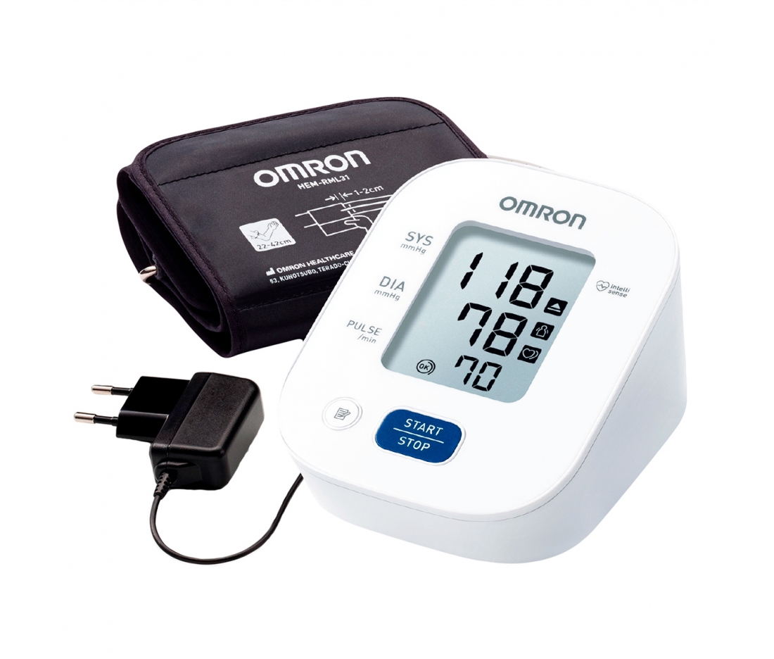 Автоматический тонометр на плечо с адаптером Omron M2+ (HEM-7146-Е)