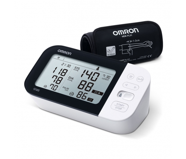 Тонометр автоматический OMRON М7 Intelli IT с уникальной манжетой Intelli Wrap (HEM-7361T-EBK)
