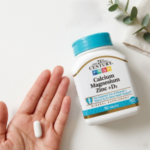 Кальцій магній цинк та вітамін Д3 21st Century Calcium Magnesium Zinc+D3 90 таблеток Кальцій магній цинк та вітамін Д3 21st Century Calcium Magnesium Zinc+D3 90 таблеток