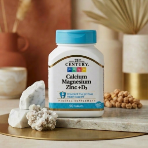 Кальцій магній цинк та вітамін Д3 21st Century Calcium Magnesium Zinc+D3 90 таблеток Кальцій магній цинк та вітамін Д3 21st Century Calcium Magnesium Zinc+D3 90 таблеток
