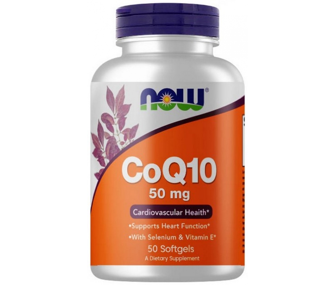 Коензим (вироблення клітинної енергії) Now Foods CoQ10 50 mg (50 капсул)