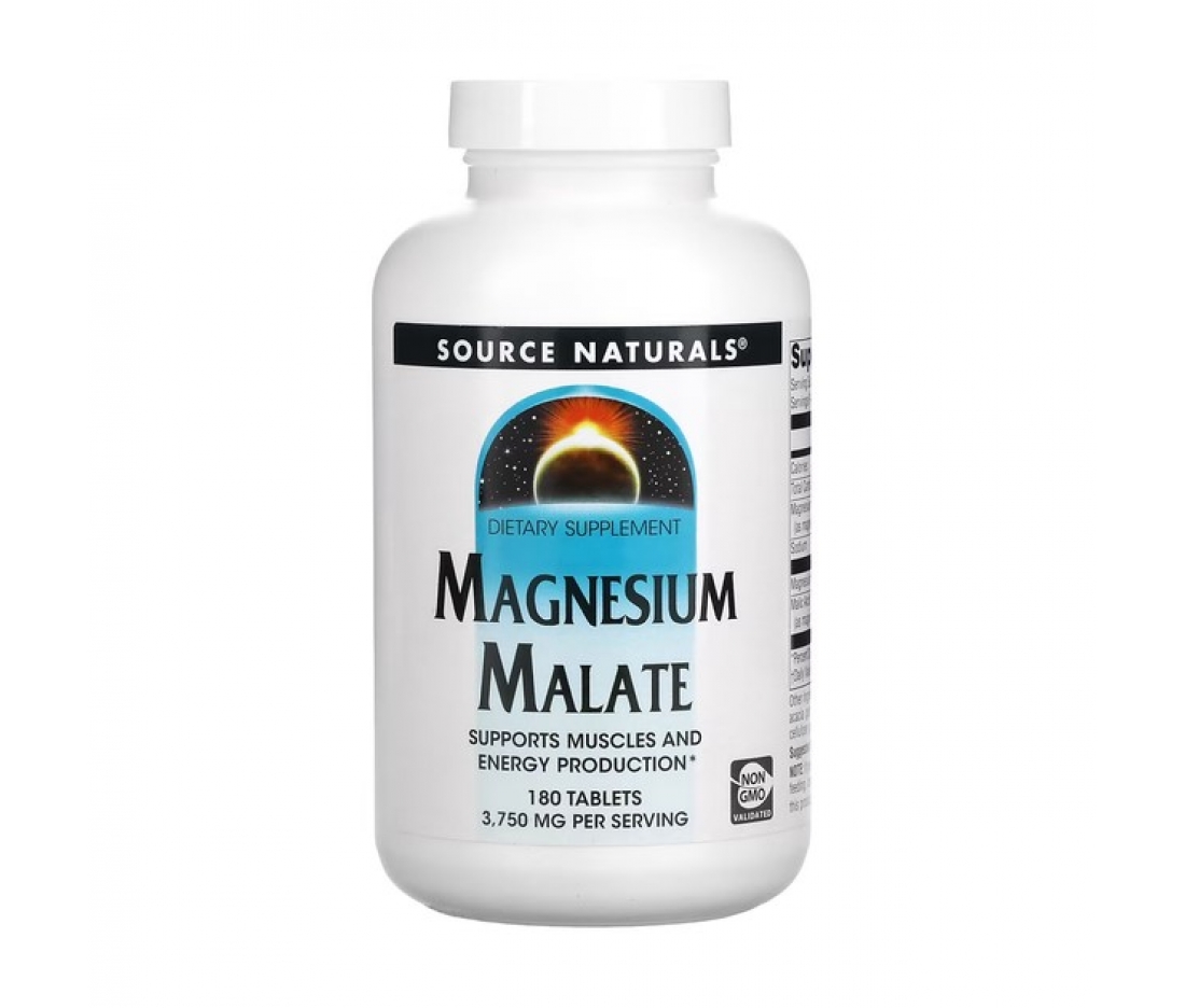 Магній малат Source Naturals Magnesium Malate 3,750 mg (180 таблеток)