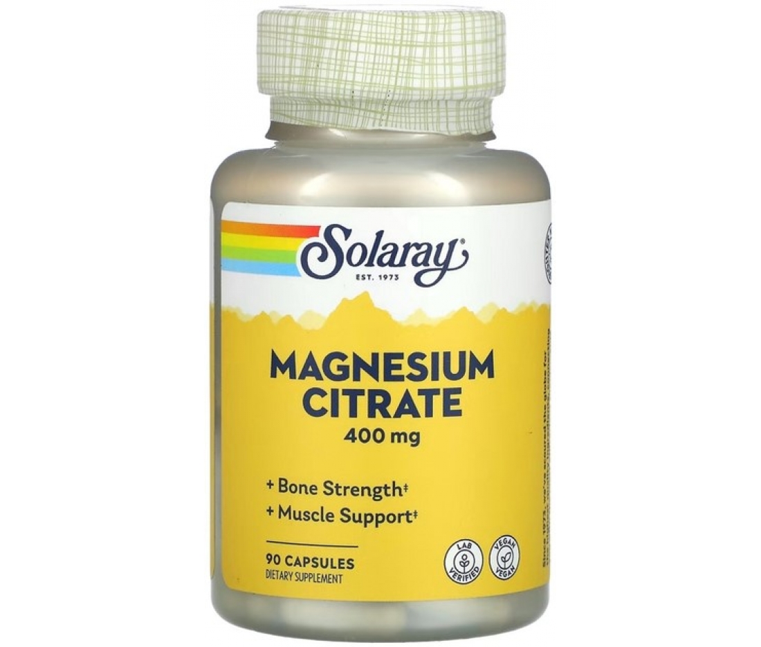 Магній цитрат у капсулах Magnesium Citrate 400 mg Solaray (90 капсул)