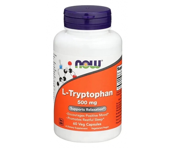 L-триптофан Now Foods L-Tryptophan 500 mg (60 капсул)