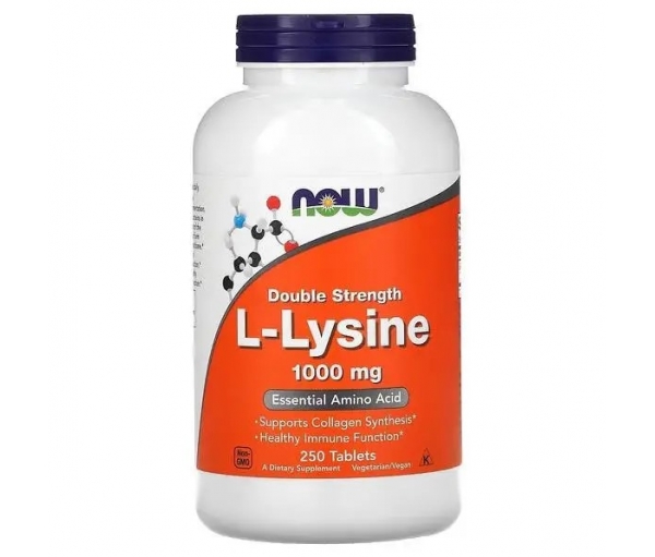 L-лізин Now Foods L-Lysine 1000 mg (250 таблеток)