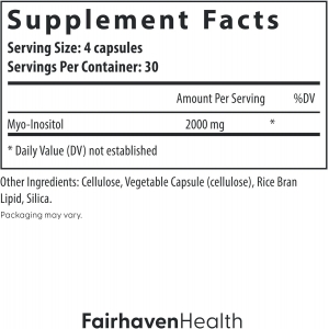 Міо-інозитол для жінок та чоловіків Fairhaven Health Myo-Inositol (120 капсул)