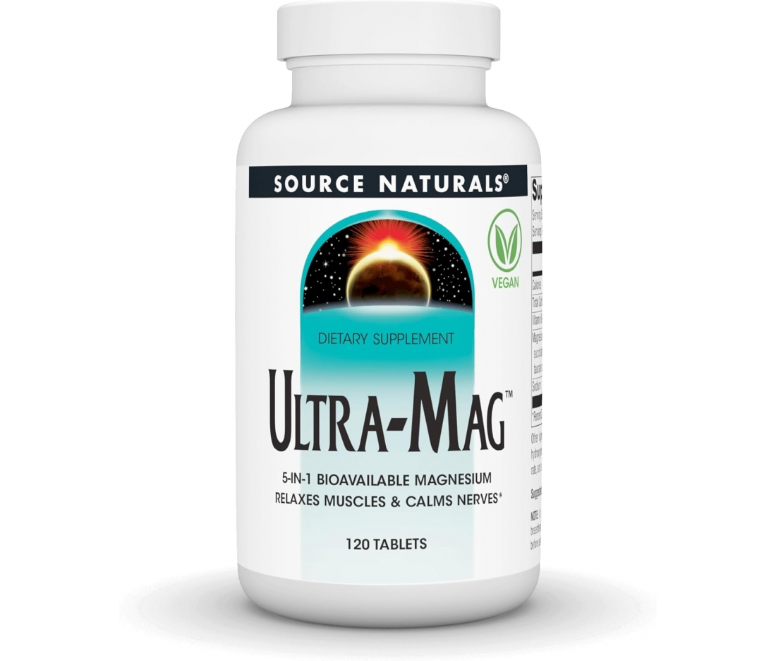 Магній комплексний з Вітаміном В6 Source Naturals Ultra-Mag (120 таблеток)