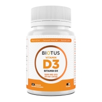 Витамин D3 для здоровья костей и зубов Biotus Vitamin D3 25 мкг 1000 МЕ 60 капсул
