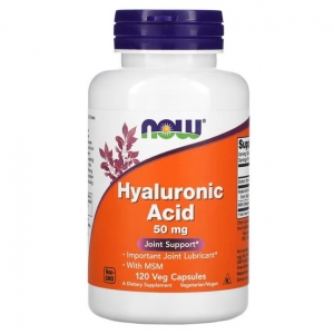 Гіалуронова кислота Now Foods Hyaluronic Acid 50 mg (120 капсул)