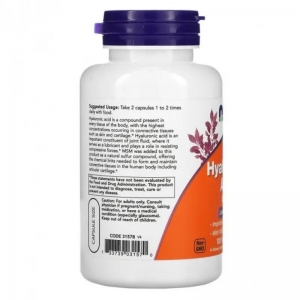 Гіалуронова кислота Now Foods Hyaluronic Acid 50 mg (120 капсул)