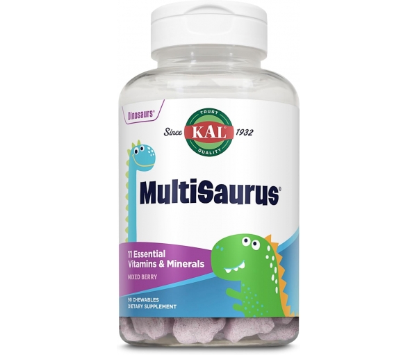Мультивітаміни для дітей зі смаком ягід KAL MultiSaurus 60 жувальних таблеток