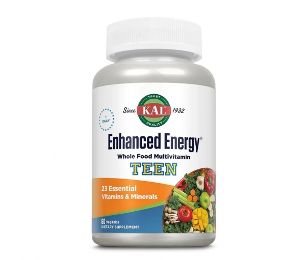 Мультивітаміни для підлітків KAL Enhanced Energy for Teens, 60 таблеток