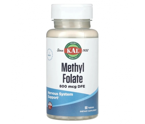 Метилфолат KAL Methyl Folate 800 мкг, 90 таблеток