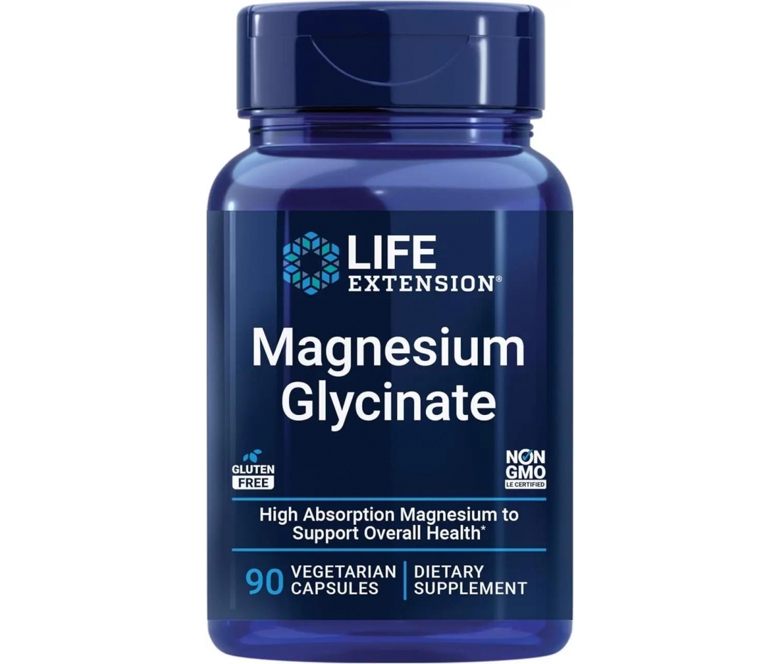 Гліцинат магнію Life Extension Magnesium Glycinate (90 капсул)
