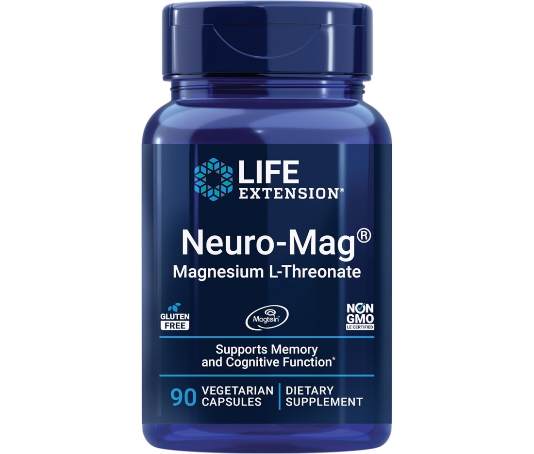 L-треонат магнію для мозку Neuro-Mag Magnesium L-Threonate Life Extension (90 капсул)