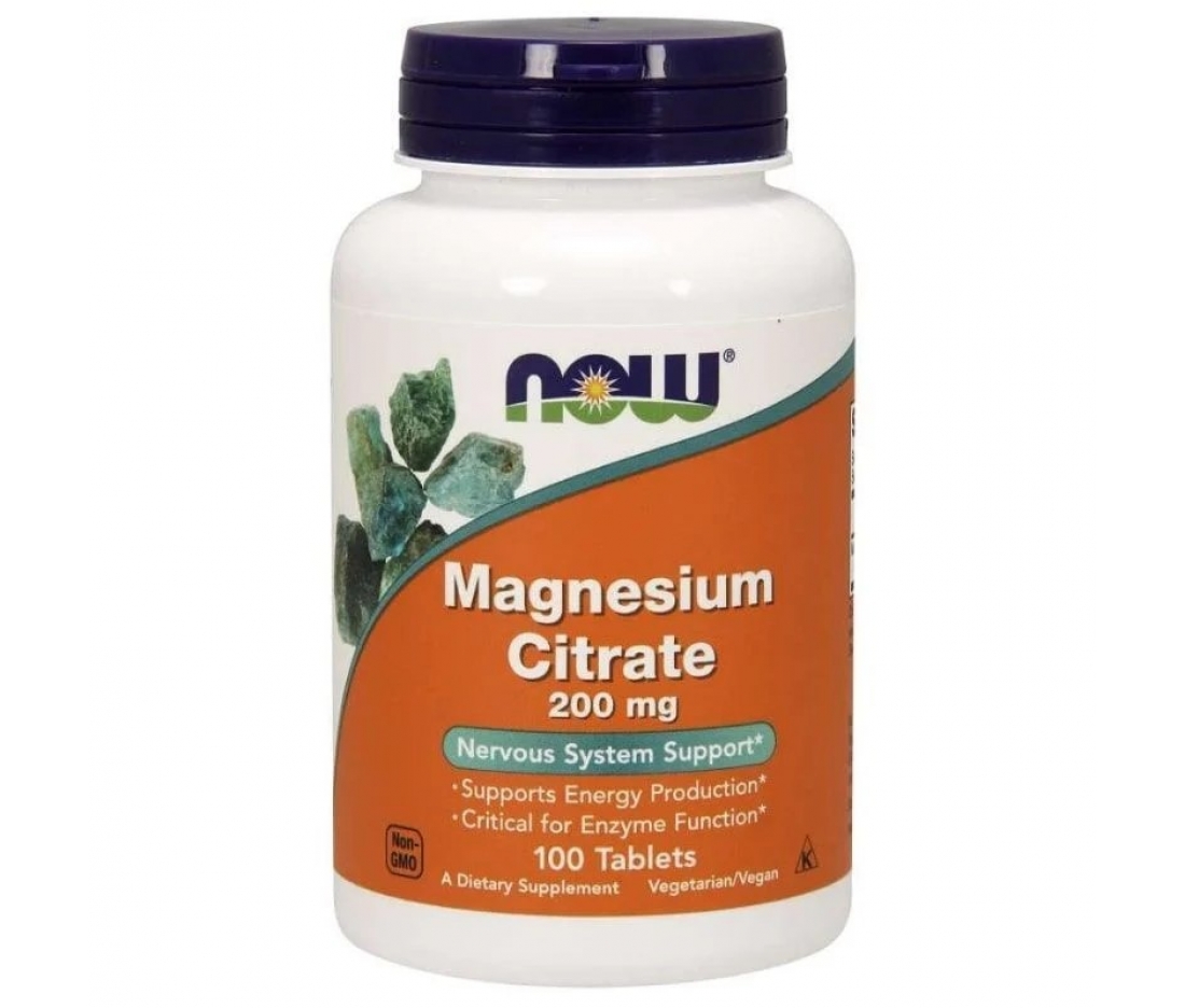 Магній Цитрат Magnesium Citrate 200 mg Now Foods (100 таблеток)
