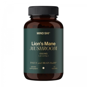 Гриб Їжовик гребінчастий для когнітивного здоров'я Mind Shi Lion's Mane Mushroom 1000 mg 60 капсул