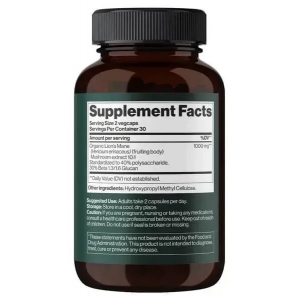 Гриб Їжовик гребінчастий для когнітивного здоров'я Mind Shi Lion's Mane Mushroom 1000 mg 60 капсул