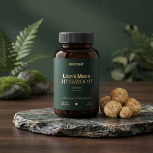 Гриб Їжовик гребінчастий для когнітивного здоров'я Mind Shi Lion's Mane Mushroom 1000 mg 60 капсул