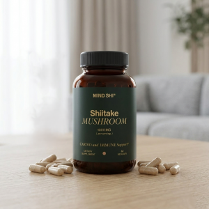 Гриб Шиїтаке для імунітету Mind Shi Shiitake Mushroom 1000 mg 60 капсул