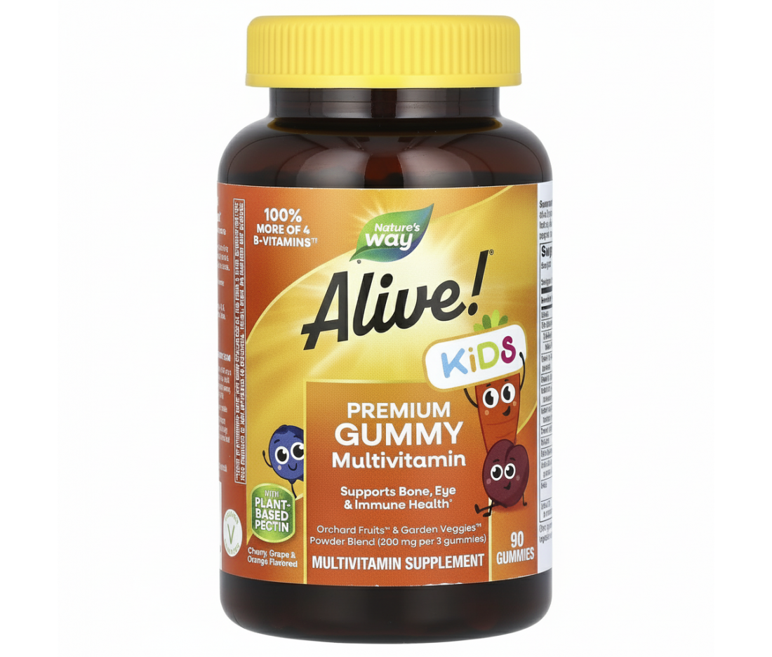 Мультивітаміни для дітей Nature's Way Alive! Kids (90 мармеладок) вишня, апельсин, виноград