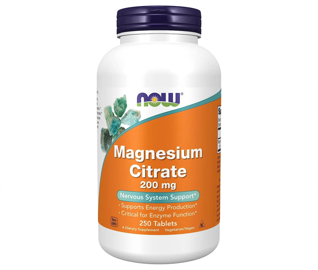 Магній Цитрат Magnesium Citrate 200 mg Now Foods (250 таблеток)