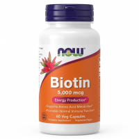 Биотин в капсулах (Витамин B7) Now Foods Biotin 5000 mcg 60 капсул