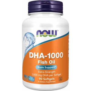ДГК для покращення роботи мозку Now Foods DHA-1000 Омега 3 1000 мг (90 капсул) ДГК для покращення роботи мозку Now Foods DHA-1000 Омега 3 1000 мг (90 капсул)