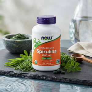 Спіруліна органічна біодобавка Now Foods Spirulina 1000 mg 120 таблеток