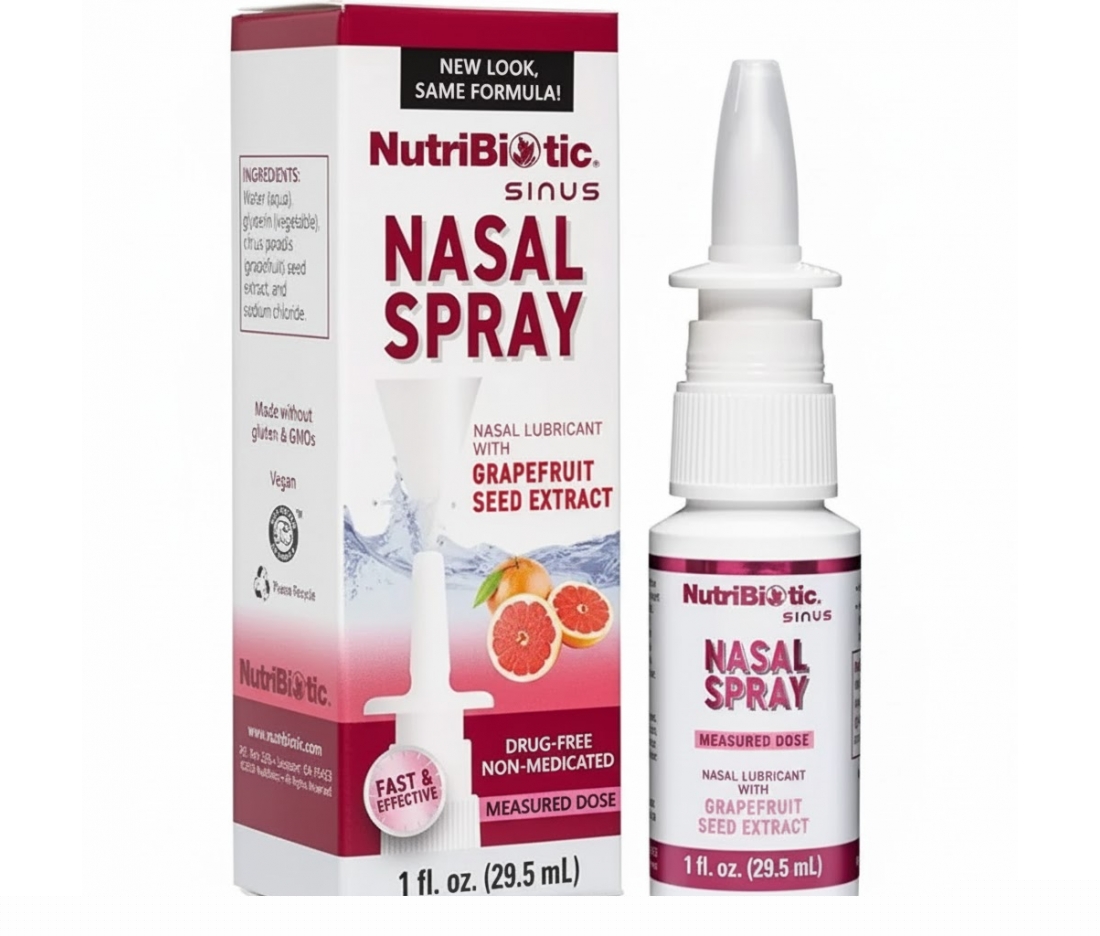 Спрей для носа із екстрактом грейпфрута NutriBiotic Nasal Spray Grapefruit Seed Extract, 29,5 мл