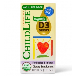 Органічний вітамін D3 для дітей та немовлят, у краплях (6,25 мл) Organic Vitamin D3 Drops Childlife Органічний вітамін D3 для дітей та немовлят, у краплях (6,25 мл) Organic Vitamin D3 Drops Childlife