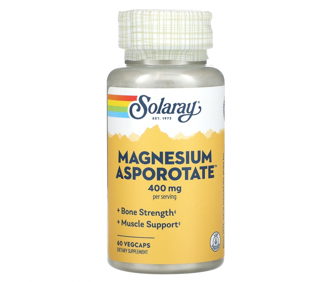 Магнію аспартат Magnesium Asporotate 400 mg Solaray (60 капсул)
