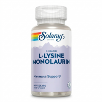 L-лизин и монолаурин для иммунитета Solaray L-Lysine Monolaurin 1:1, 60 капсул