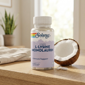 L-лізин і монолаурин для імунітету Solaray L-Lysine Monolaurin 1:1, 60 капсул L-лізин і монолаурин для імунітету Solaray L-Lysine Monolaurin 1:1, 60 капсул