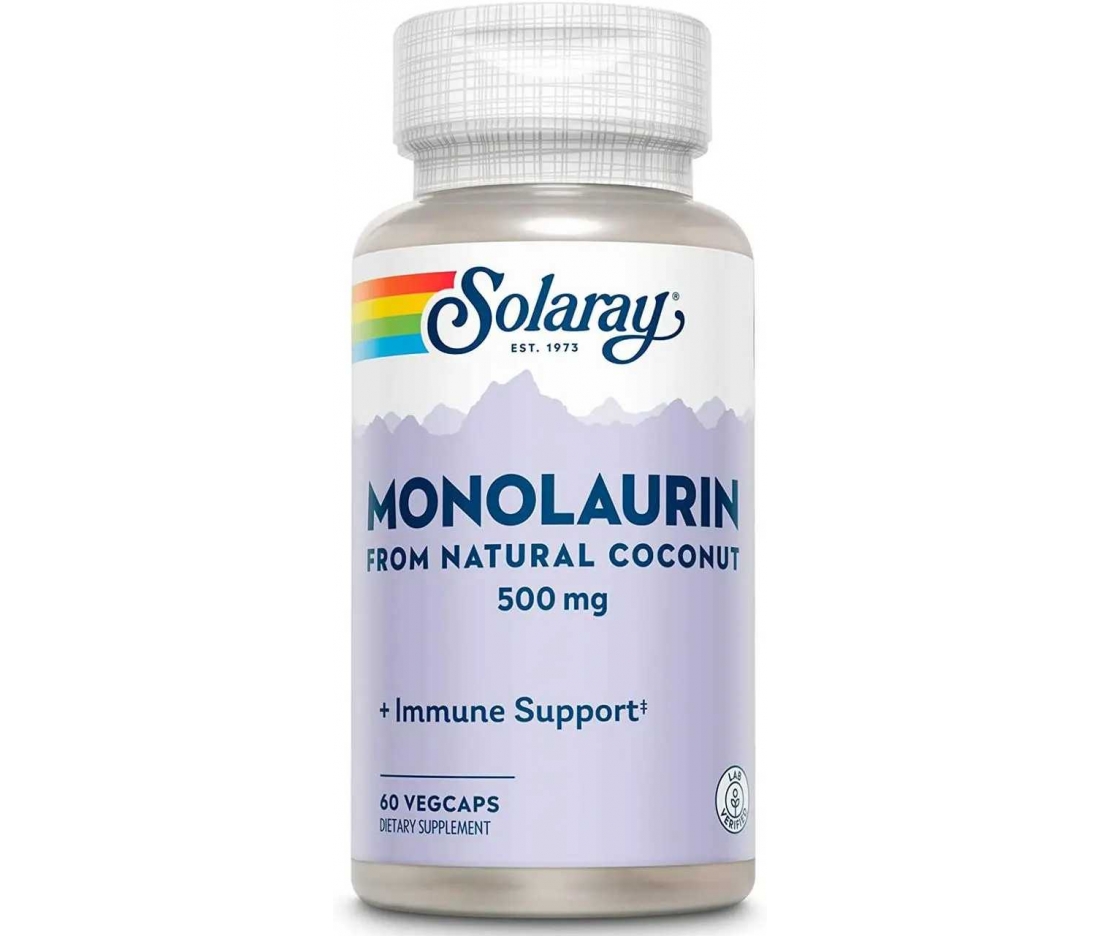 Монолаурин для імунітету Solaray Monolaurin 500 mg (60 капсул)