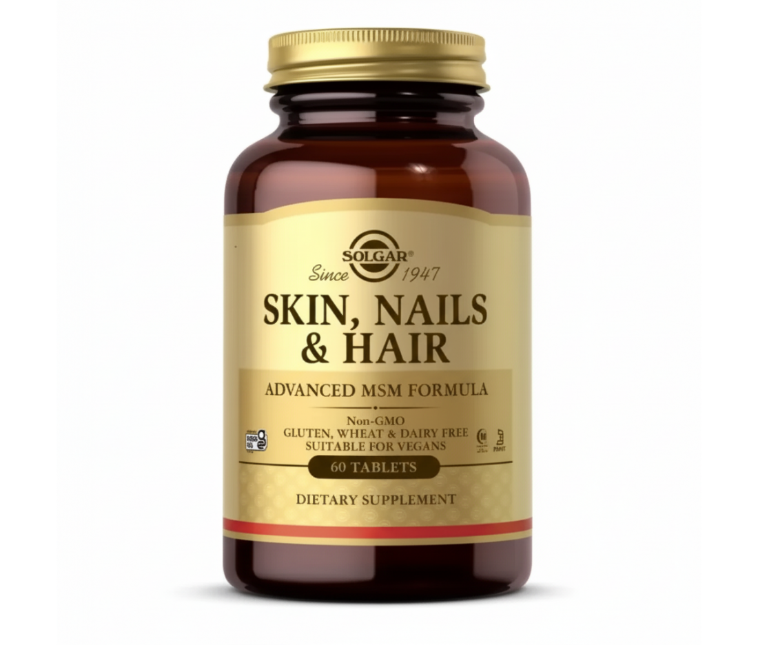Вітаміни для волосся, шкіри та нігтів Solgar Skin, Nails & Hair Advanced MSM Formula (60 таблеток)