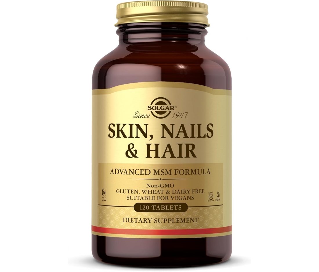 Вітаміни для волосся, шкіри та нігтів Solgar Skin, Nails & Hair Advanced MSM Formula (120 таблеток)