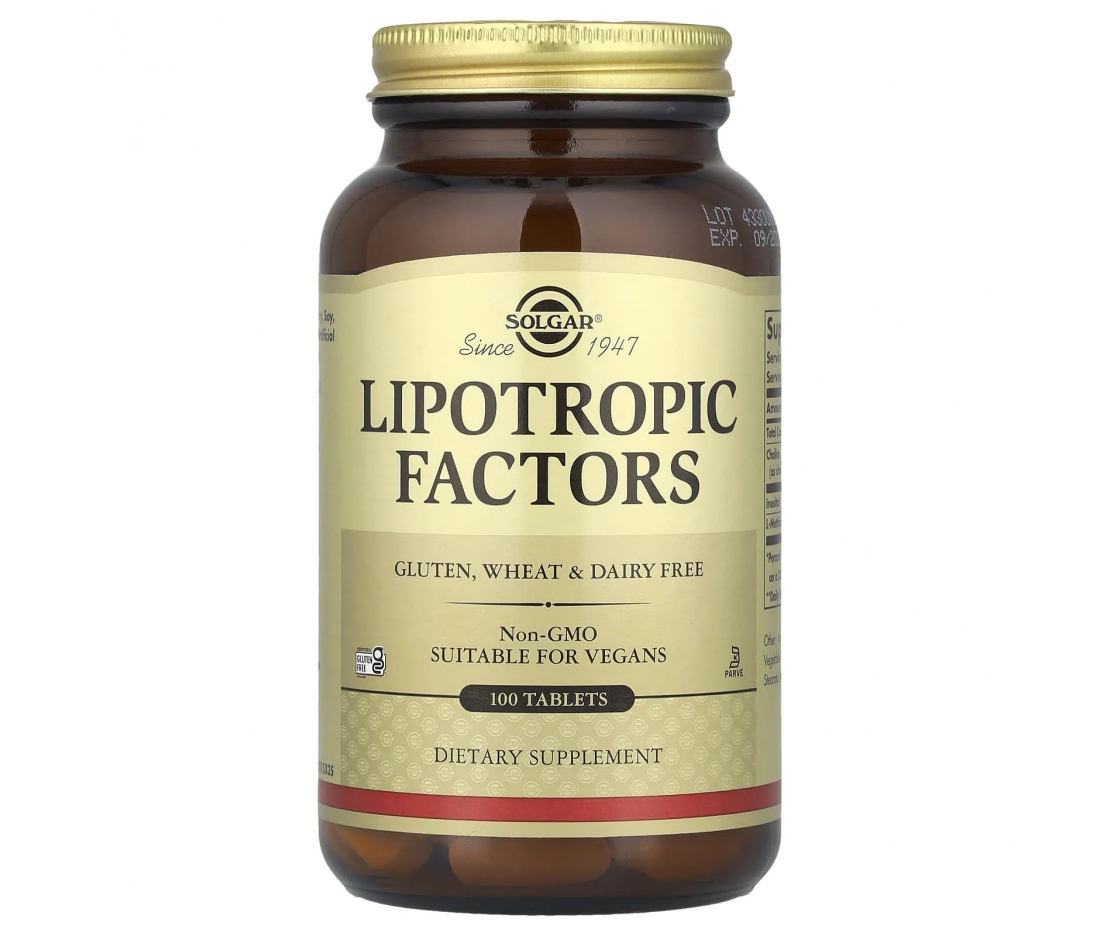 Ліпотропний фактор для здоров'я печінки Solgar Lipotropic Factors (100 таблеток)