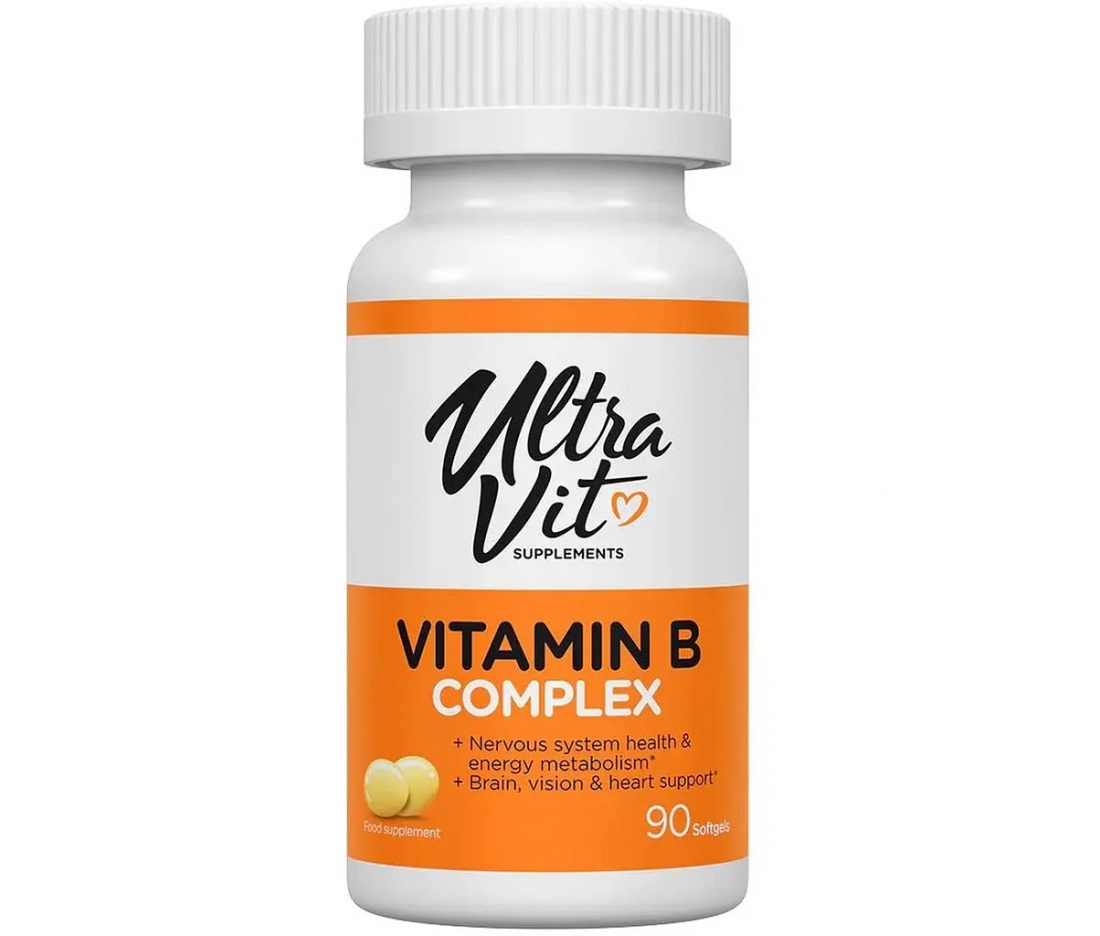 Комплекс вітамінів групи B, UltraVit Vitamin B complex VPLab (90 капсул) 